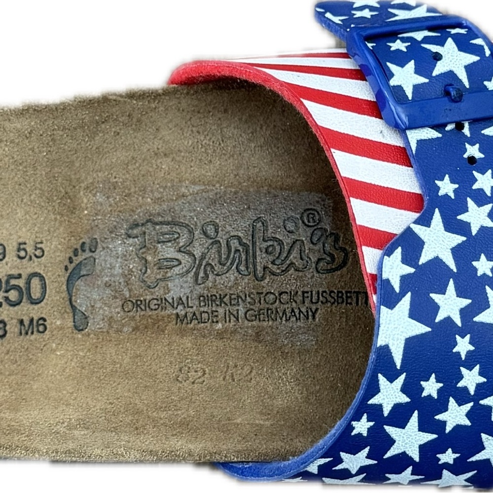 Birkenstock Women’s Birkies Patriotic Sandals - Red, White, & Blue (39) - Picture 4 of 4